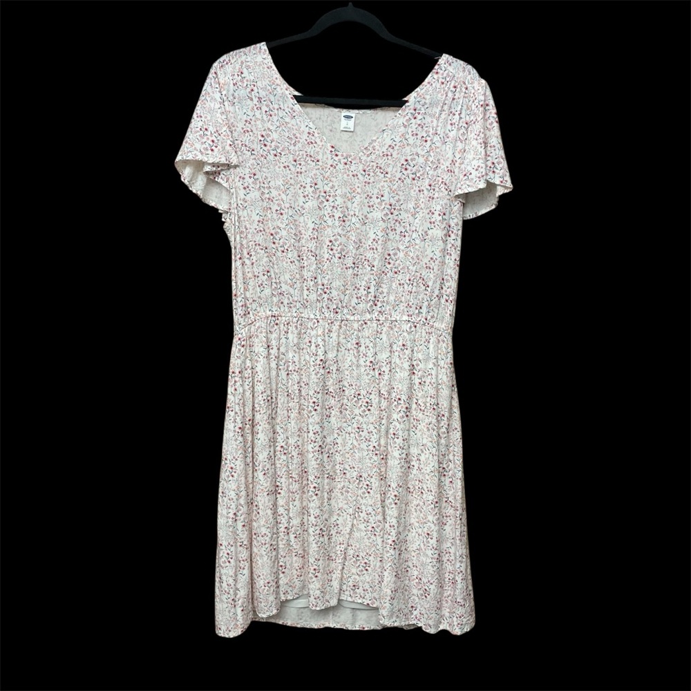 Old Navy white floral print Sundress with Flutter Sleeves
